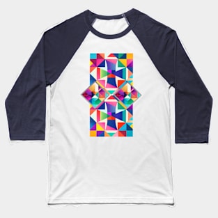 Colorful geometric shapes Baseball T-Shirt